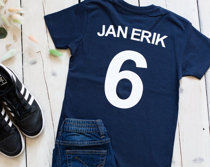 Football jersey, birthday shirt boy girl, football shirt, birthday T-shirt, T-shirt name number, 1, 2, 3, 4, 5, 6, 7, 8, 9, 10, 11, 12