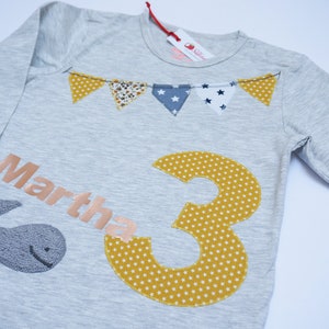 WHALE birthday shirt girls, T-shirt number for boys, shirt with birthday number, children's birthday gift, garland, number shirt, terry cloth