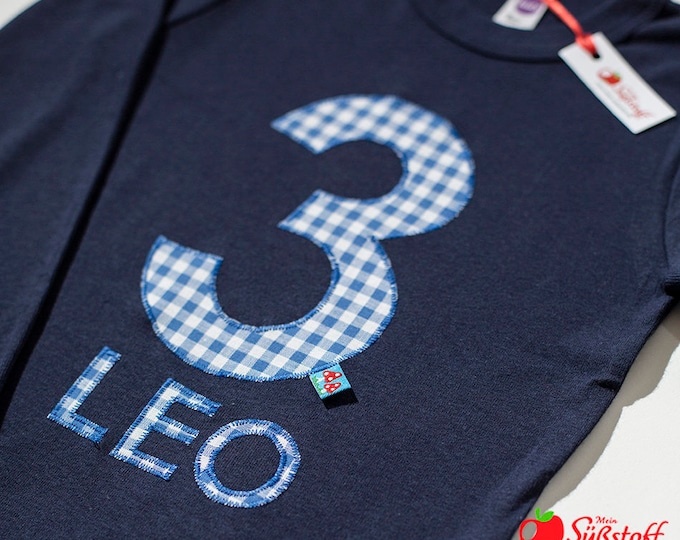 Birthday shirt · Girl or boy · Number + Name · Personalized · Shirt · Birthday · Gift · Children's birthday · 1 2 3 4 5 6 7 8 9 ·
