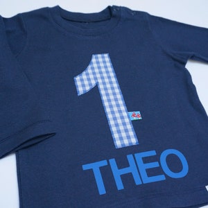 Shirt 1st birthday, birthday shirt children, number shirt boys, T-shirt girls, number & name personalized, baby gift personalized
