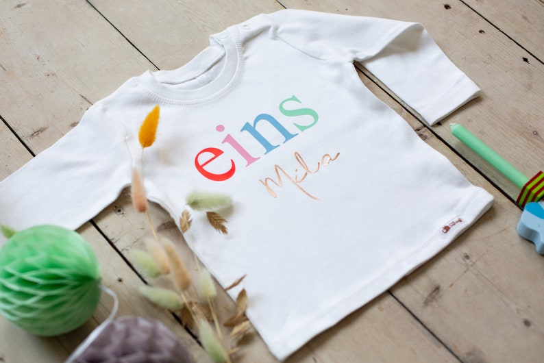 Birthday shirt, birthday t-shirt, personalized shirt, number 1-2-3-4-5-6-7-8-9-10, birthday number ONE TWO THREE...gift godchild image 9