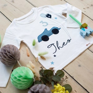 Geburtstagsshirt Auto Shirt personalisiert, Geburtstag T-Shirt Junge, T-Shirt mit Namen, Geschenkidee Jungs, Kindergeburtstag Mitbringsel Bild 10