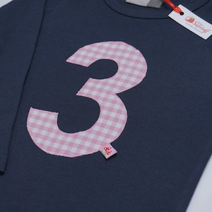 Birthday Shirt Girl, 3rd Birthday Shirt, Birthday TShirt, Personalized Gift, Children&#39;s Birthday Shirt, Birthday Number & Name