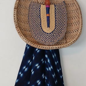 Authentic African Indigo Cloth, 63 X 44