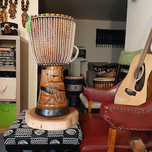 Full Size Authentic Djembe Drum from Senegal 25” tall 12&quot; diameter head