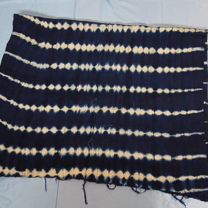 Authentic African Indigo Cloth, 63 X 39