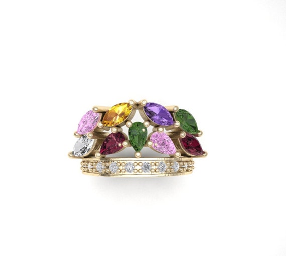 14k gold cheap gemstone rings