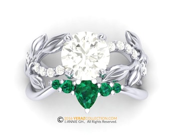Matching Band For The Leaf engagement ring, Matching Band, 14K Solid Gold.