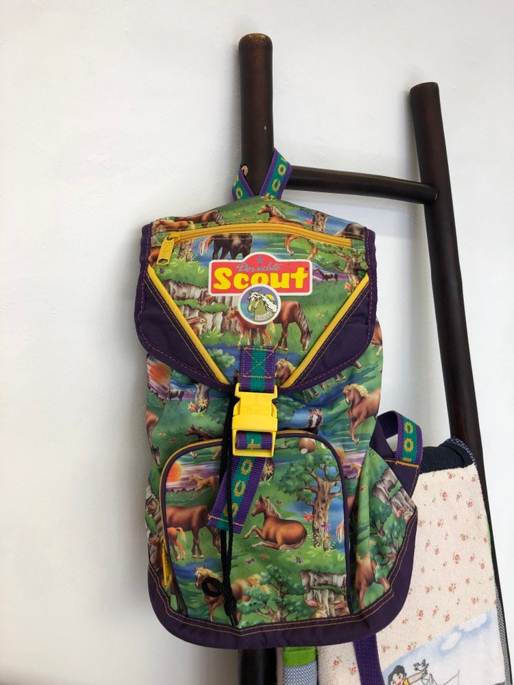 Mochila Scout vintage mochila para niños turnbag caballos | Etsy México