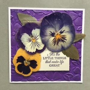 Notitiekaart viooltje, GRATIS BLADZIJDE VIERKANT bij aankoop, aanmoedigingskaarten viooltje, verjaardagskaarten, jubileumkaarten, liefdeskaarten, condoleancekaarten
