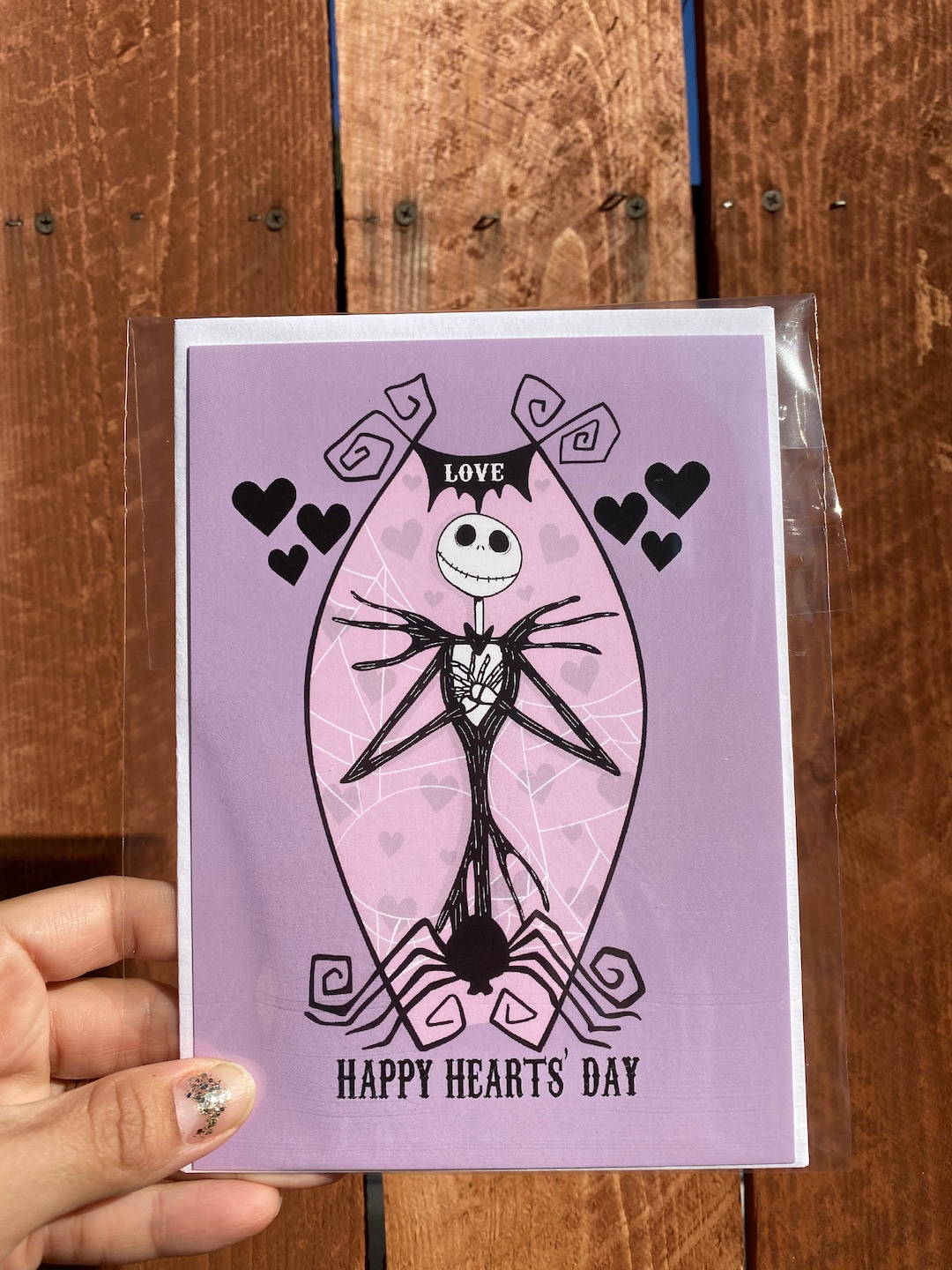 Nightmare Before Christmas Valentine Card Jack Skellington Etsy