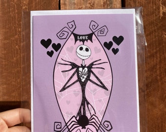 Nightmare Before Christmas Valentine Card Jack Skellington
