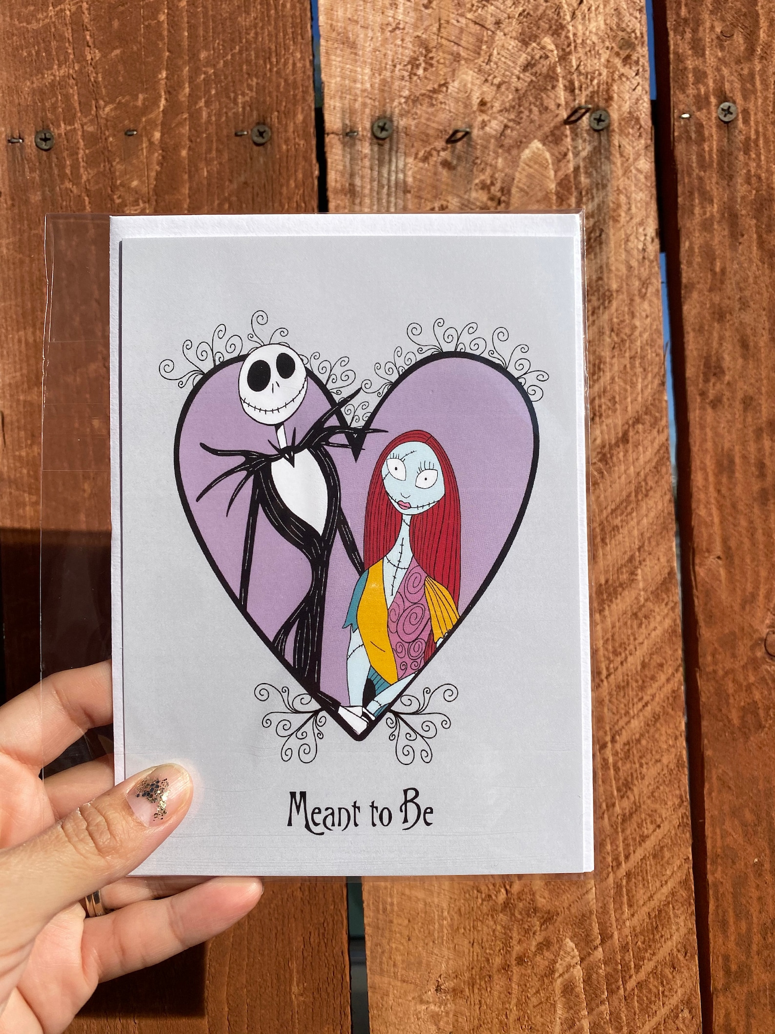 Nightmare Before Christmas Valentine Card Meant to Be Etsy