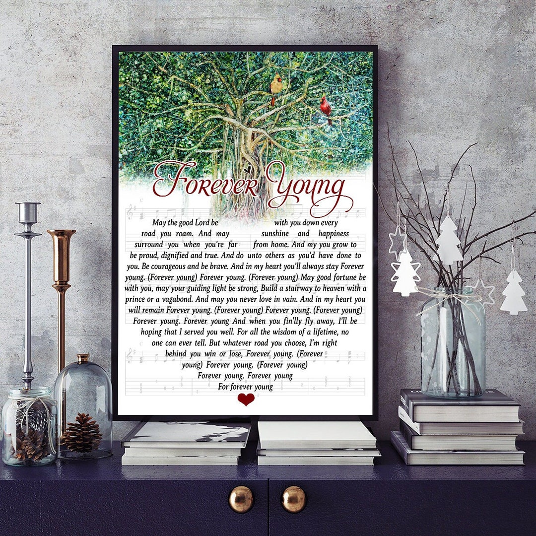 Rod Stewart Forever Young Lyrics Posterforever Young Rod - Etsy