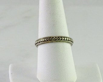 Beaded Sterling Stack Ring Size 8.5