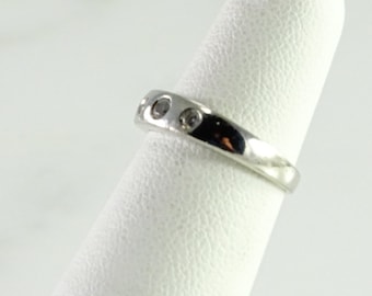 Sterling CZ Stack Ring Size 3.3/4