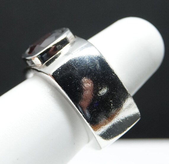 Size 5 3/4 Sterling and Garnet Ring - image 3