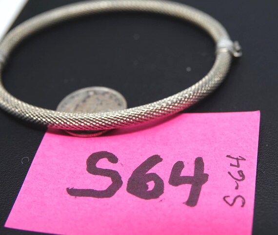 Medium Wrist Hinged Sterling Bangle Bracelet - image 5