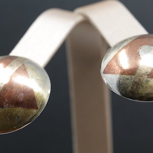 Brincos artesanais assinados em prata esterlina e ouro 14K