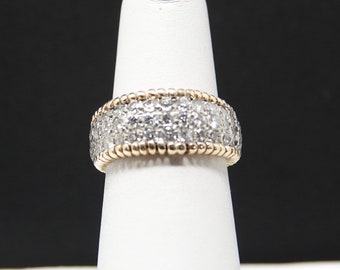 Size 5-  14K Gold with 1ct.+ Diamonds Band