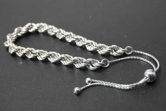Variable Closure Sterling Rope Bracelet - image 2