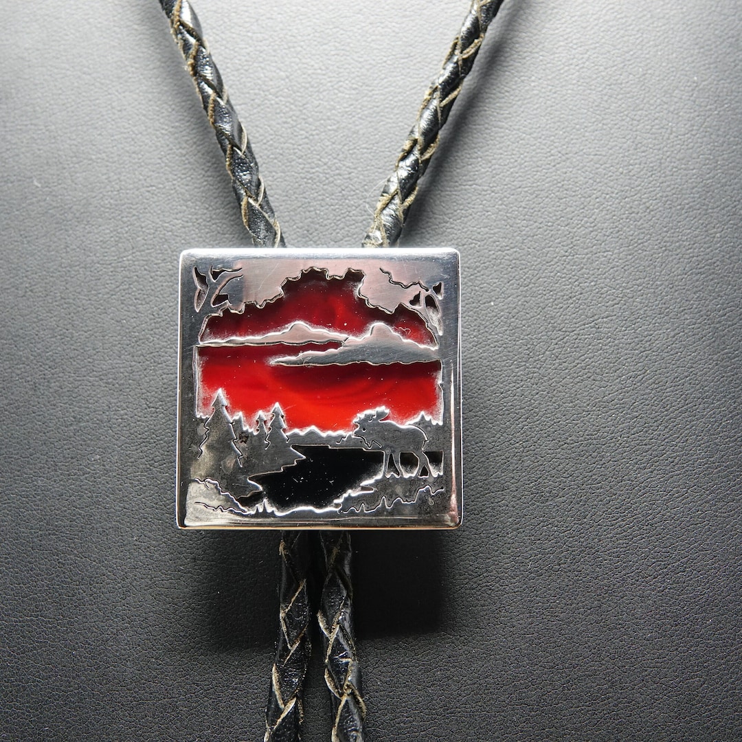 Bolo Lone Star Crimson with Black & Red