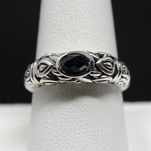 Size 9 JAI by John Hardy Sterling with Black Spinel Ring