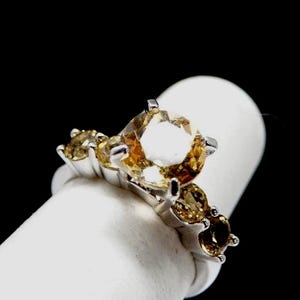 Size 5 Sterling and Citrine Ring