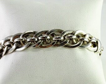 Chunky Interwoven Sterling Bracelet 7 1/2"