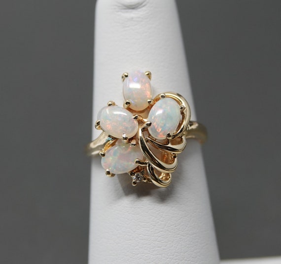 Size 5.25 14K Gold and Opal Ring - image 1