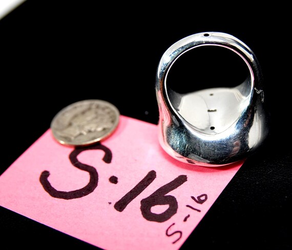 Size 7  Sterling Statement Ring - image 5
