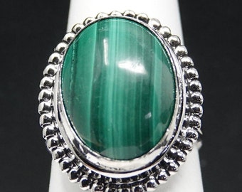 Size 6 1/2 * Sterling and Malachite Ring