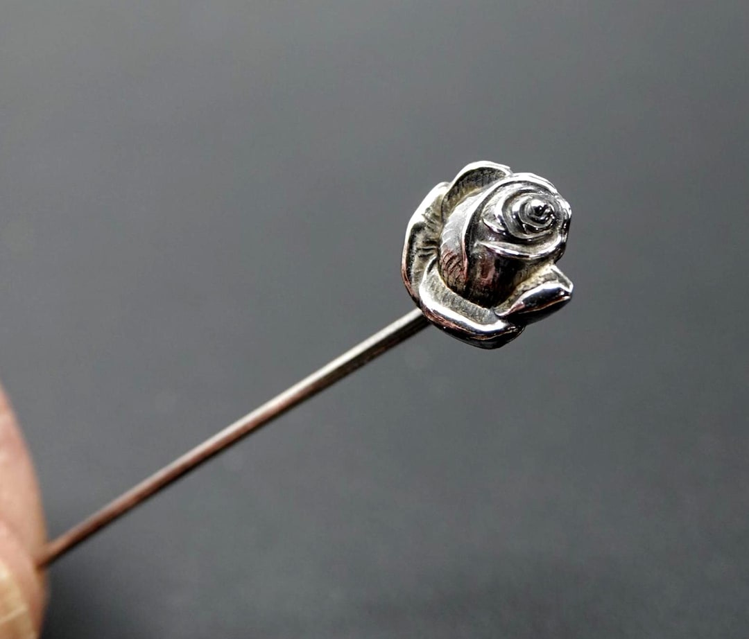 Vintage Sterling Flower Stick Pin - Etsy