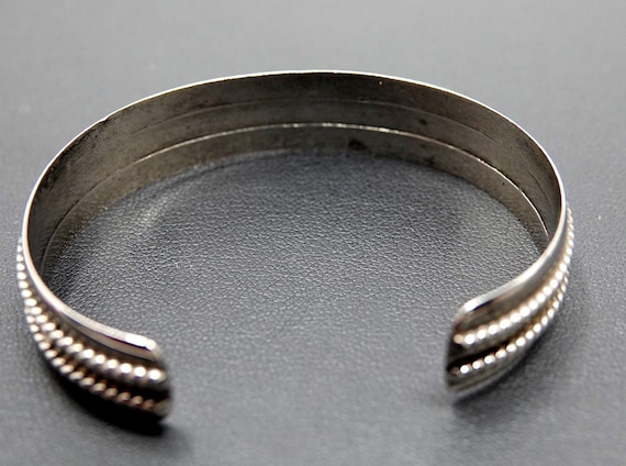 Artisan Sterling Cuff Bracelet - image 4