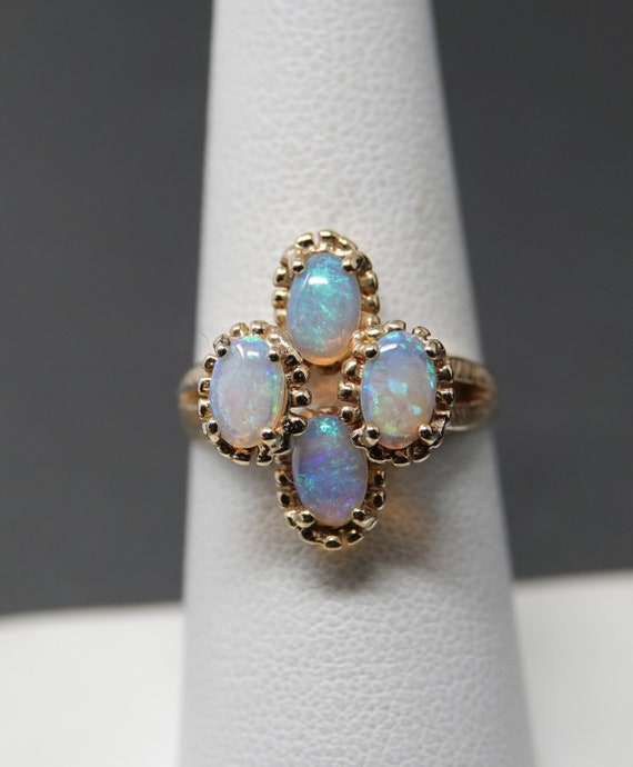 Size 7- 14K Gold Opal Ring - image 1