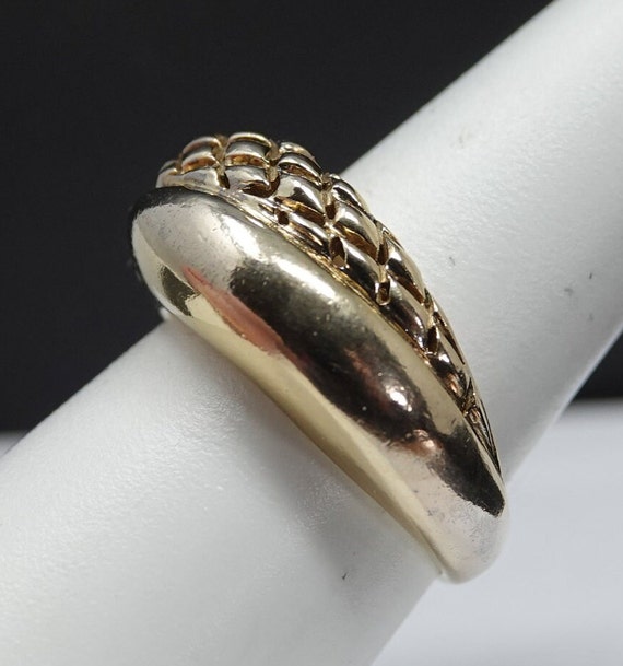 Size 8 Gold over Sterling Ring ( Italy)