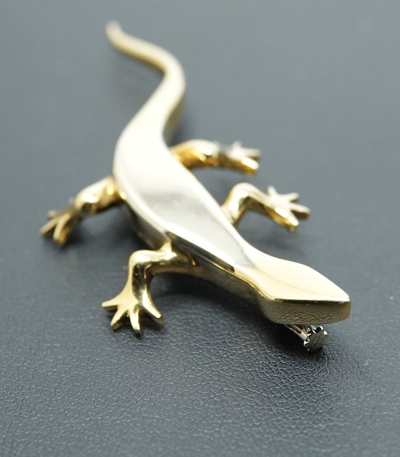 18K Gold Pomellato Lizard Pin