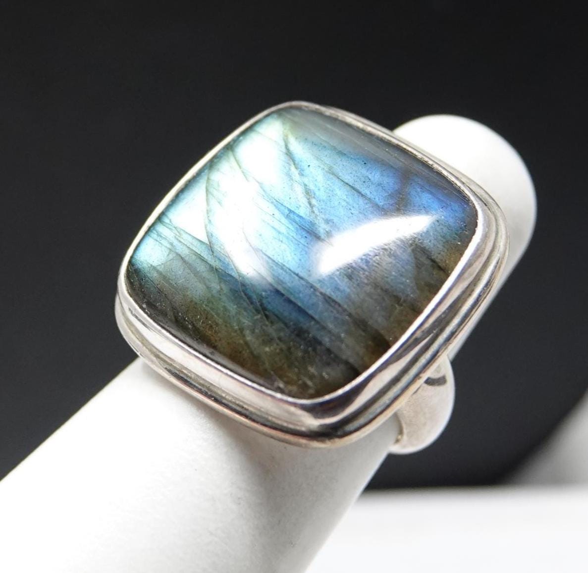 Size 4 3/4 Sterling and ??? Stone Ring