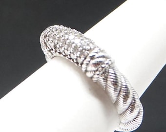Size 5 Judith Ripka Sterling and CZ Ring