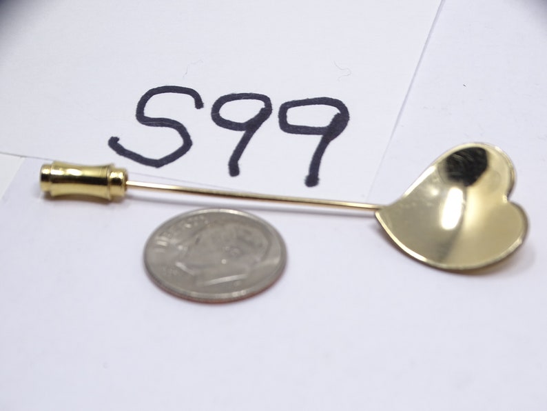 12K Gold Filled Heart Stick Pin by WRE