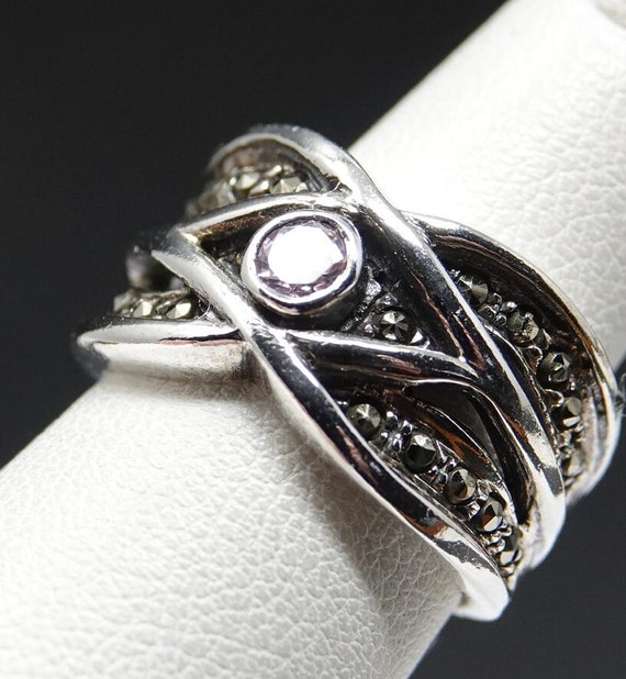 Size 5 1/2  Sterling and Amethyst Ring - image 1