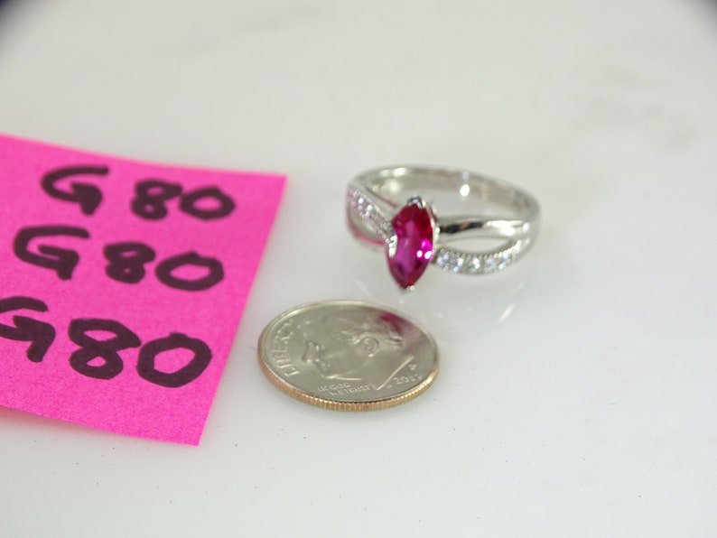 Size 7 Synthetic Ruby Ring