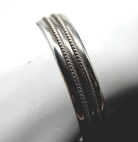 Artisan Sterling Cuff Bracelet - image 2