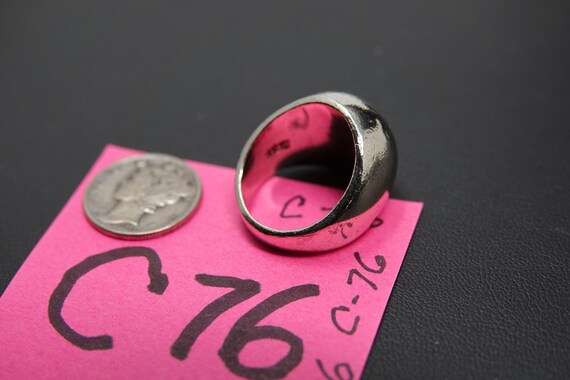 Size 5 3/4  Solid Sterling Domed Ring - image 5