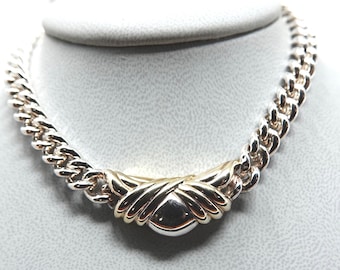 Vintage German 800 Silver Chain Bracelet - Jugendstil Style