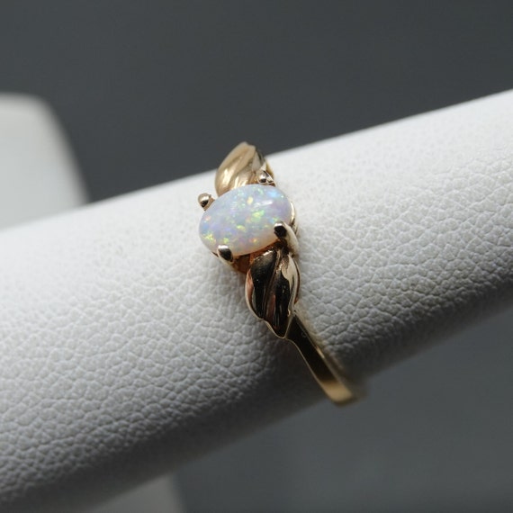 Size 5.75 **  14K Gold Opal Ring - image 1