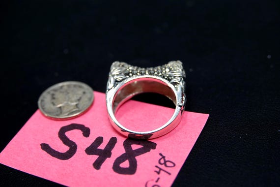 Size 7 3/4  Sterling Statement Ring - image 6