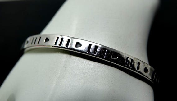 Solid Mexican Sterling Cuff Bracelet for large Wr… - image 1