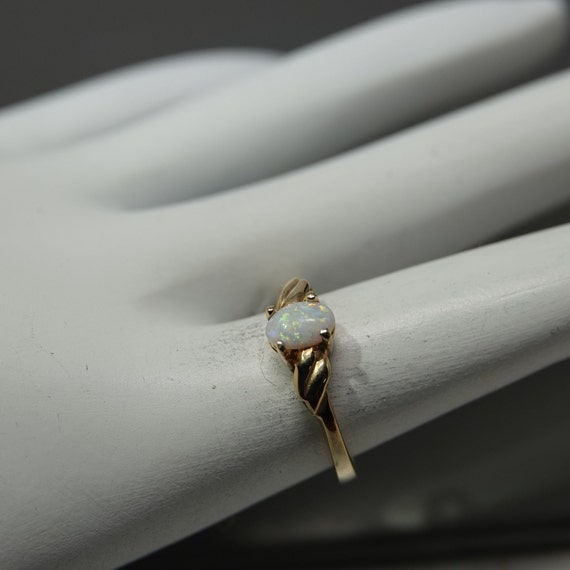 Size 5.75 **  14K Gold Opal Ring - image 4