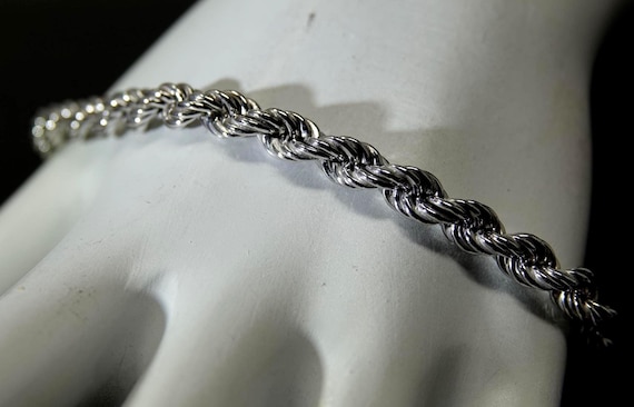 Variable Closure Sterling Rope Bracelet - image 1